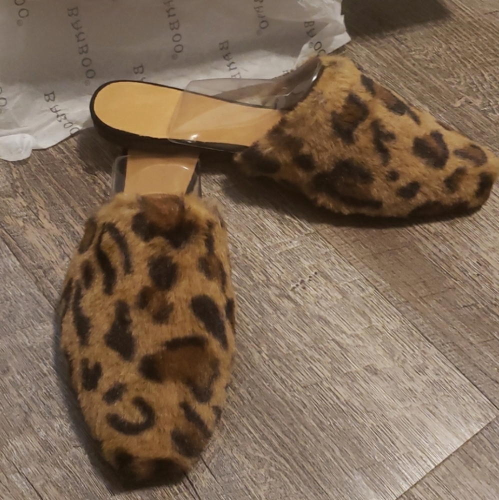 Faux fur slip on